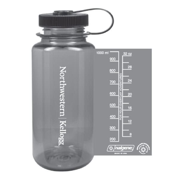 Northwestern I Kellogg 32 oz. Smoke Tritan Wide Mouth Nalgene Water Bottle