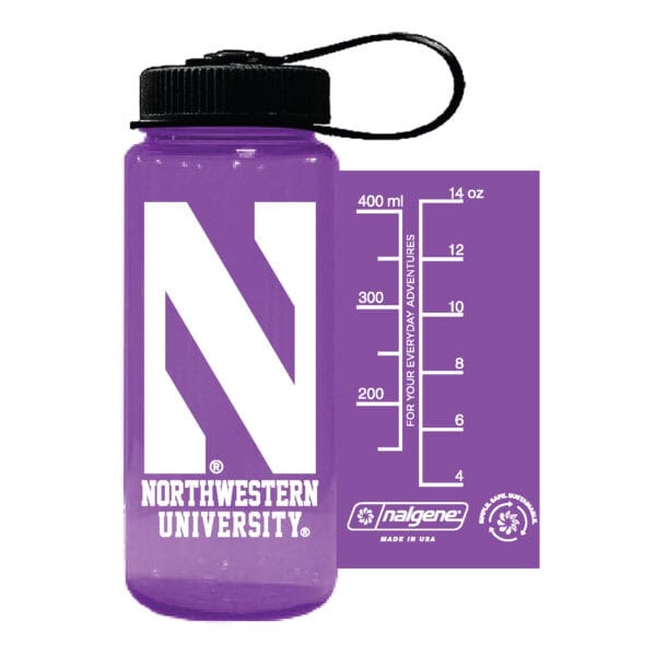 Northwestern University Wildcats 16 oz. Purple Tritan Wide Mouth Nalgene Bottle with Stylized N Design