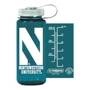 Northwestern University Wildcats 16 oz. Trout Green Tritan Wide Mouth Nalgene Bottle with Stylized N Design
