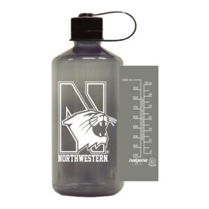 Northwestern University Wildcats 32 oz. Smoke Tritan Narrow Mouth Nalgene Water Bottle with N-Cat Design