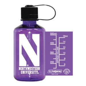 Northwestern University Wildcats 16 oz. Purple Tritan Narrow Mouth Nalgene Bottle with Stylized N Design