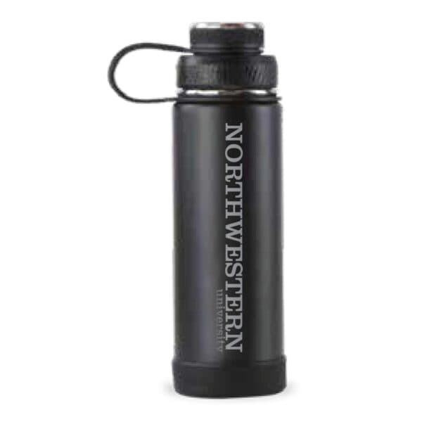 Northwestern University Wildcats 20oz EcoVessel Black Shadow The Boulder Water Bottle