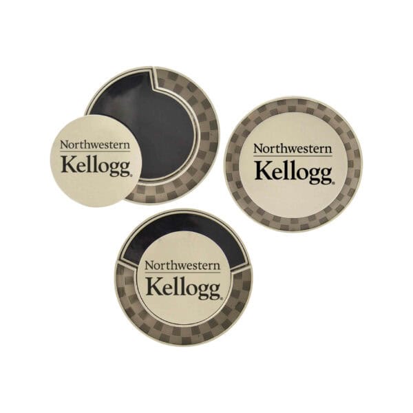Northwestern I Kellogg Laser Engraved Poker Chip Golf Ball Markers (Dual Engraving)