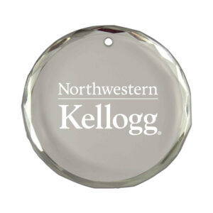 Northwestern I Kellogg Crystal Ornament