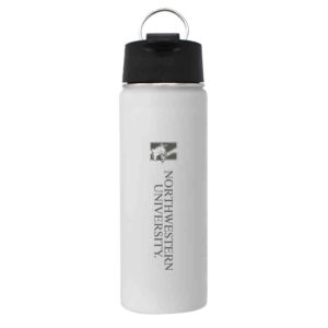 Northwestern University Wildcats 20 oz Laser Engraved White Impact Travel Tumbler Water Bottle/Mug