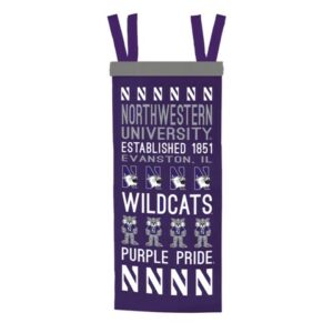 Northwestern University Wildcats Woven and Embroidered Vertical Wall Banner 8"X18"