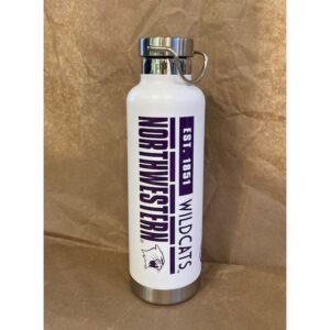 Northwestern University Wildcats 25 oz. h2go Journey Stainless Steel Insulated White Water Bottle