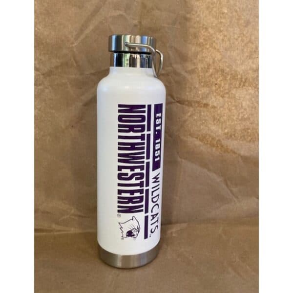 Northwestern University Wildcats 25 oz. h2go Journey Stainless Steel Insulated White Water Bottle -2