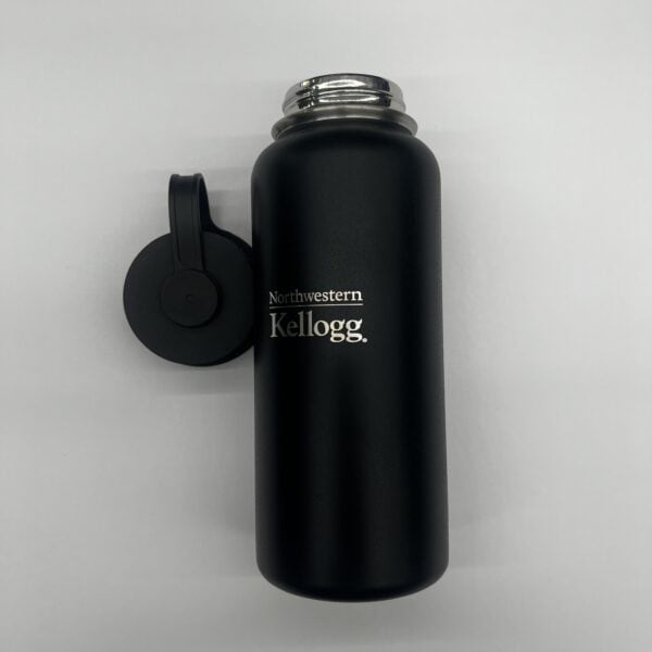 Northwestern I Kellogg Laser Engraved 32 oz. Black Boundless Vacuum Travel Tumbler-1