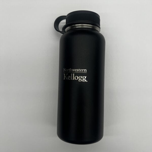Northwestern I Kellogg Laser Engraved 32 oz. Black Boundless Vacuum Travel Tumbler