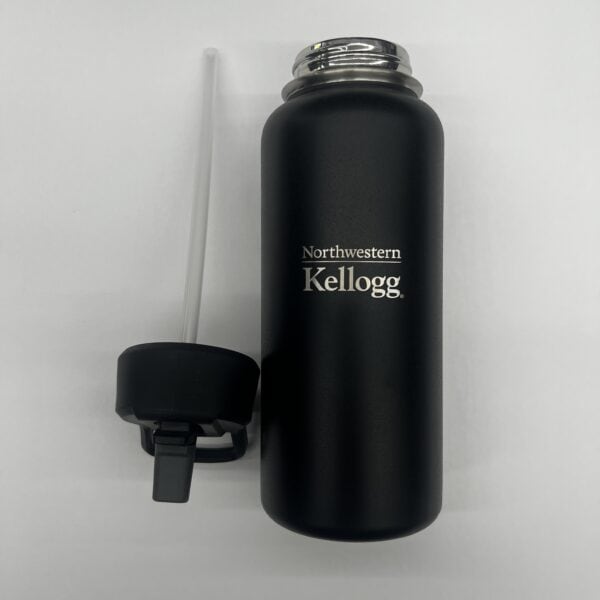 Northwestern I Kellogg Laser Engraved 32 oz. Black Boundless Vacuum Travel Tumbler with Sippy Lid-1