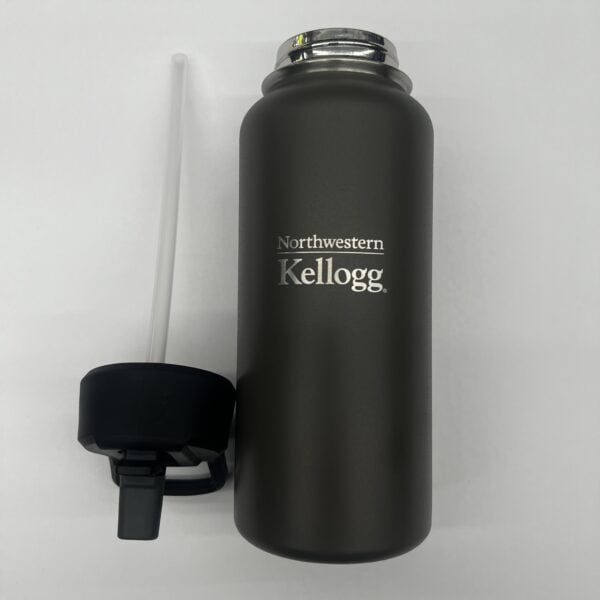 Northwestern I Kellogg Laser Engraved 32 oz. Gunmetal Boundless Vacuum Travel Tumbler with Sippy Lid -1