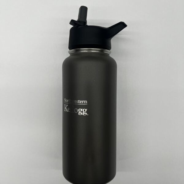 Northwestern I Kellogg Laser Engraved 32 oz. Gunmetal Boundless Vacuum Travel Tumbler with Sippy Lid