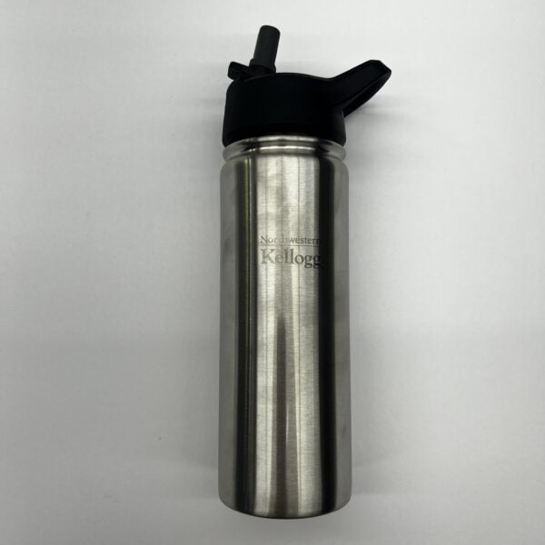 Northwestern I Kellogg Laser Engraved 20 oz. Silver Hyper Sport Vacuum Travel Tumbler with Sippy Lid