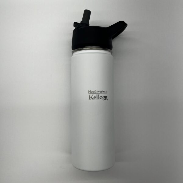 Northwestern I Kellogg Laser Engraved 20 oz. White Hyper Sport Vacuum Travel Tumbler with Sippy Lid