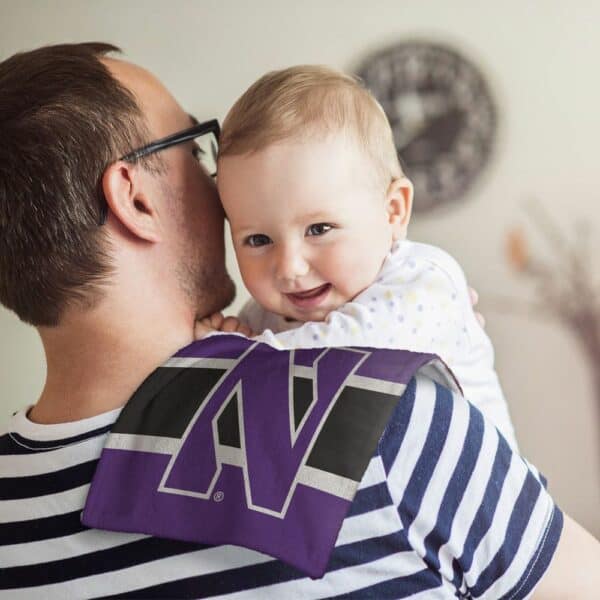 Northwestern University Wildcats Burp Cloth 10" X 17"