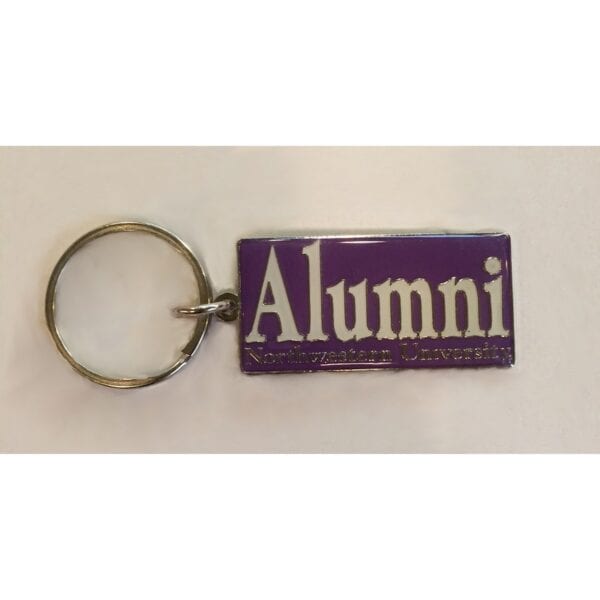 Northwestern University Wildcats Rectangular Alumni Keychain-2