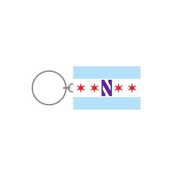 Northwestern University Wildcats Chicago Flag Acrylic Key Chain