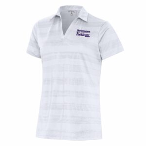 Northwestern I Kellogg Antigua Women's Compass White Multi Polo Shirt