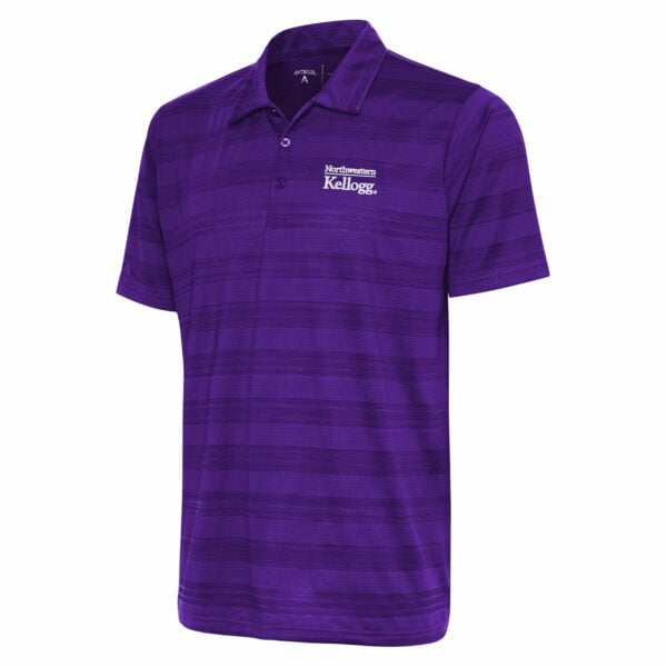 Northwestern I Kellogg Men's Antigua Purple Multi Compass Polo Shirt