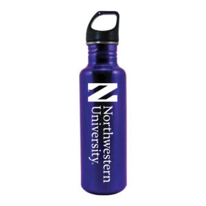 Northwestern University Wildcats 24 oz. Purple Stainless Steel Water Bottle With N & Northwestern University Design