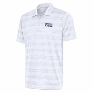 Northwestern I Kellogg Men's Antigua White Multi Compass Polo Shirt