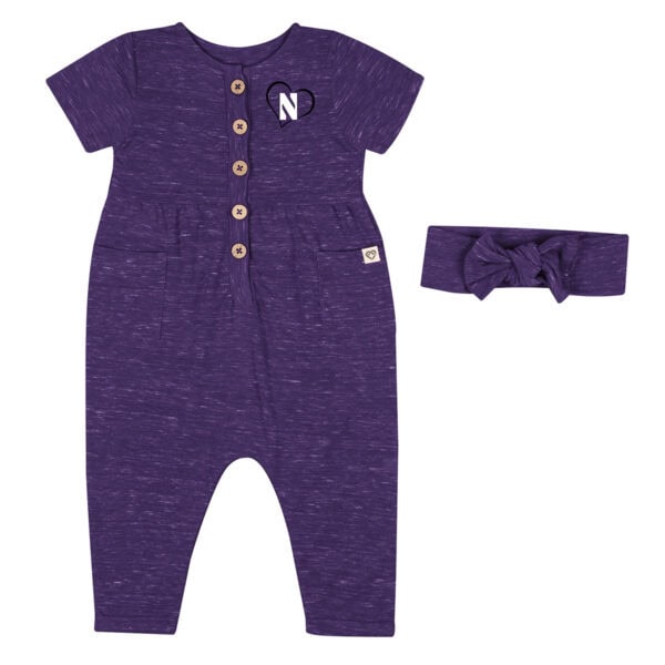 Northwestern University Wildcats Colosseum Infant Girls Fleet Romper