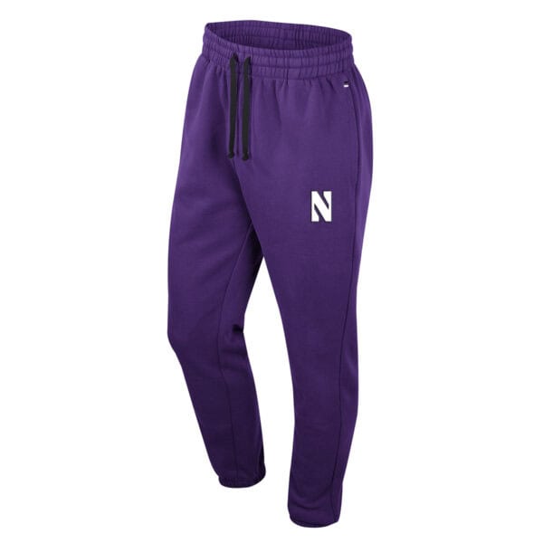 Northwestern University Wildcats Colosseum Men's Zion Purple Fleece Pant with Stylized N Design