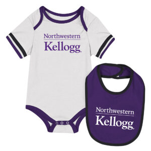 Northwestern I Kellogg Colosseum Infant White Onesie & Bib Set