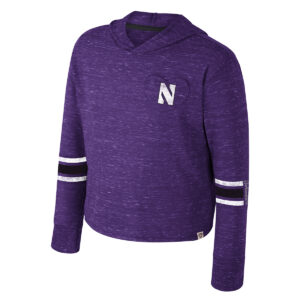 Northwestern University Wildcats Colosseum Girls Purple Fleet Hooded Tee