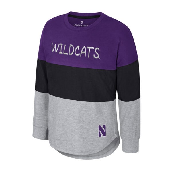 Northwestern Wildcats Colosseum Youth Girls Alex L/S Tee