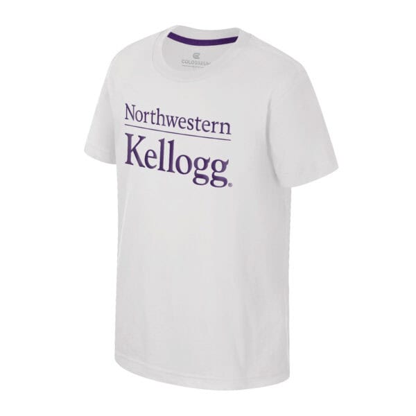 Northwestern | Kellogg Youth Colosseum White Short Sleeve Tee