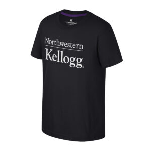 Northwestern | Kellogg Youth Colosseum Black Short Sleeve Tee