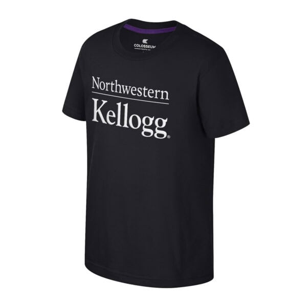 Northwestern | Kellogg Youth Colosseum Black Short Sleeve Tee