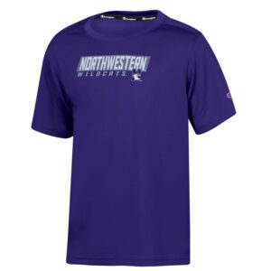 Northwestern University Wildcats Youth Purple Champion Short Sleeve Impact Tee