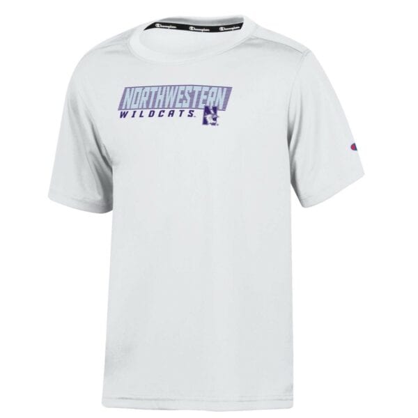 Northwestern University Wildcats Youth White Champion Short Sleeve Impact Tee
