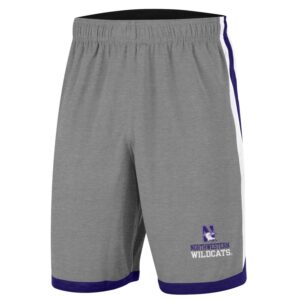 Northwestern University Wildcats Men's Grey Impact Basketball Shorts