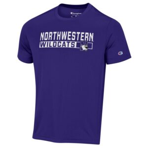Northwestern University Wildcats Men's Purple Short Sleeve Impact Tee Shirt