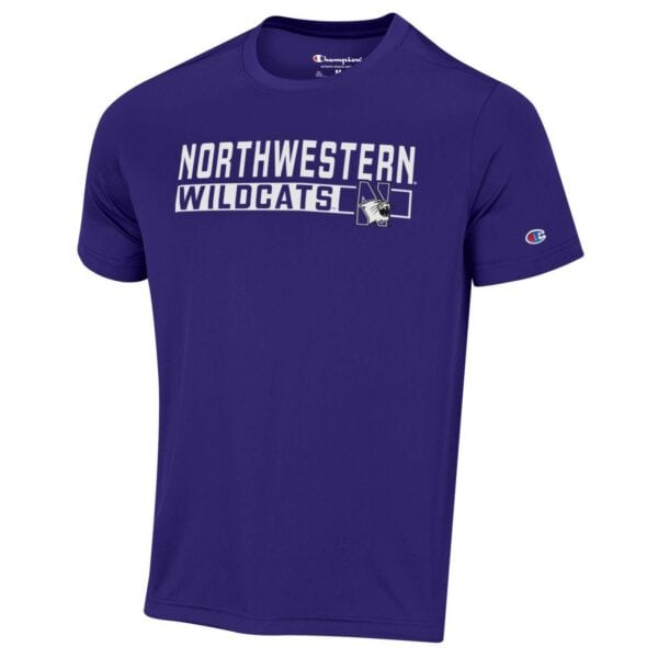 Northwestern University Wildcats Men's Purple Short Sleeve Impact Tee Shirt