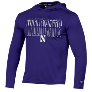 Northwestern University Wildcats Men's Purple Impact Hooded Long Sleeve Tee