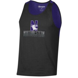 Northwestern University Wildcats Men's Purple/Black Color Blocked Tank Top