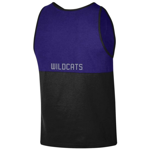 Northwestern University Wildcats Men's Purple/Black Color Blocked Tank Top-Back