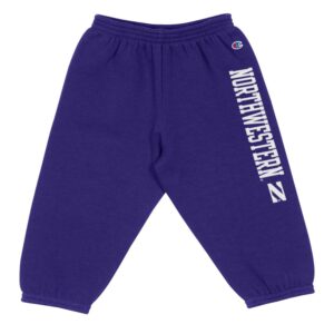 Northwestern University Wildcats Infant/Toddler Purple Champion Sweatpants with Down the Leg Northwestern Design