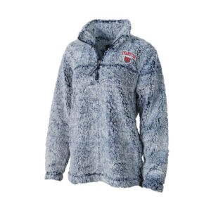 Evanston Wildkits Adult Frosty Blue Sherpa Quarter Zip Pullover Jacket by Boxercraft