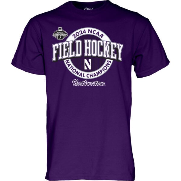 Northwestern University Wildcats Field Hockey 2024 National Champions Purple T-Shirt