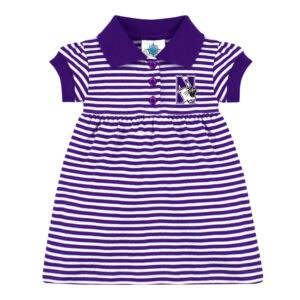 Northwestern University Wildcats Purple & White Stripped Dress/Bloomer