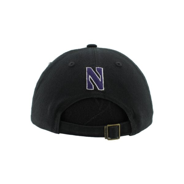 Northwestern University Wildcats Zephyr Unconstructed Adjustable Black Hat with Tokyodachi Willie the Wildcat Design - Image 4