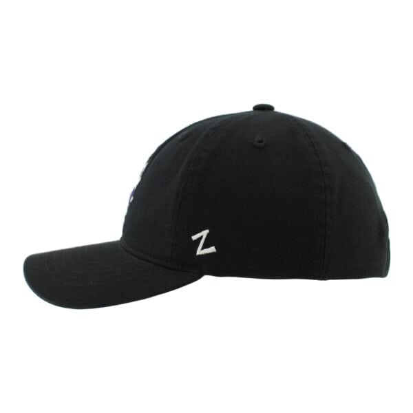 Northwestern University Wildcats Zephyr Unconstructed Adjustable Black Hat with Tokyodachi Willie the Wildcat Design - Image 6