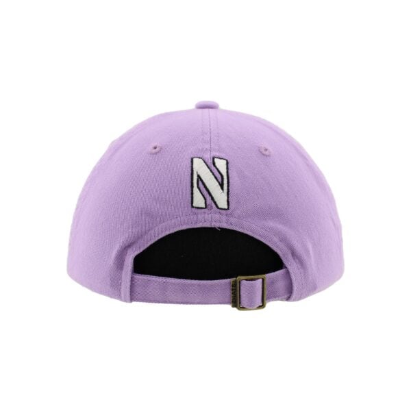 Northwestern University Wildcats Zephyr Unconstructed Adjustable Lilac Hat with Tokyodachi Willie the Wildcat Design - Image 4