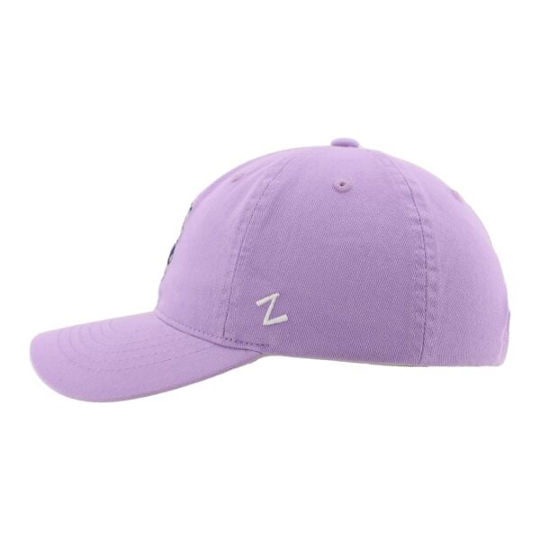 Northwestern University Wildcats Zephyr Unconstructed Adjustable Lilac Hat with Tokyodachi Willie the Wildcat Design - Image 6